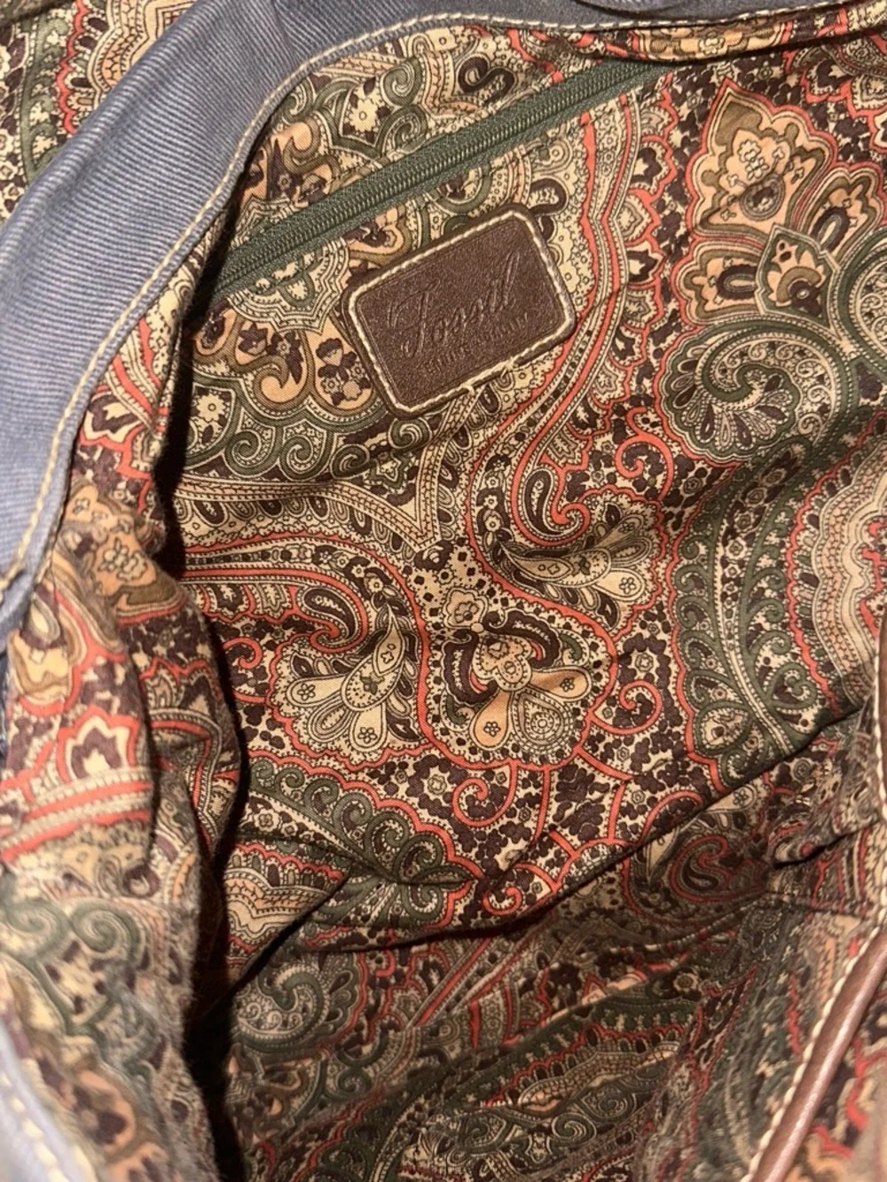 Gray Fossil shoulder bag